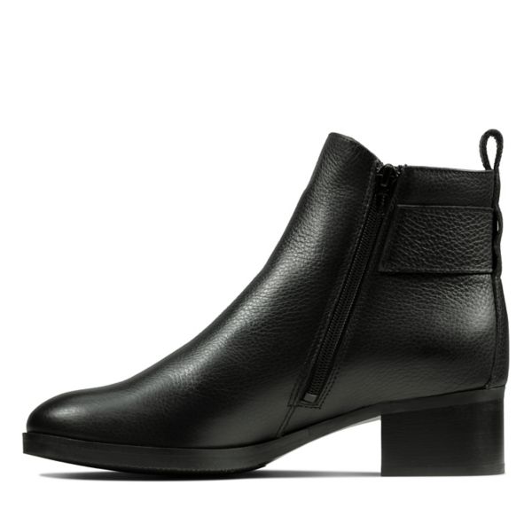 Clarks Womens Mila Charm Ankle Boots Black | UK-8652731